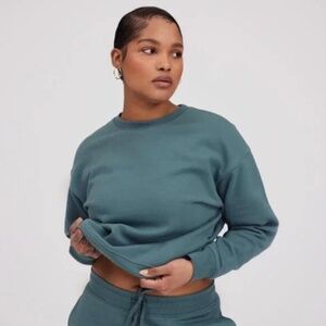 Girlfriend Collective 50/50 Classic Sweatshirt / Lagoon / SMALL